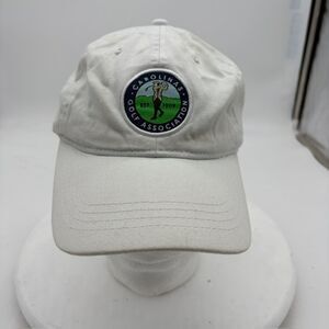 Imperial Golf Hat White Carolinas Golf Association Hook Loop Strap Casual Adj